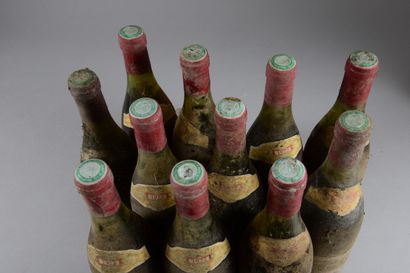 null 11 bouteilles CORTON BRESSANDES, Tollot-Beaut 1972 (ets, 3 TLB, 4 LB, 3 MB,...