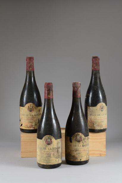 null 4 bouteilles CLOS DE LA ROCHE, Ponsot 1985 (" Cuvée Vieilles Vignes", et, ea,...