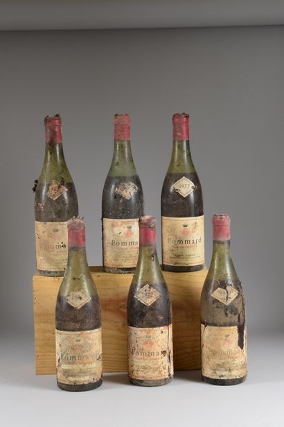 null 6 bouteilles POMMARD "Clos des Épeneaux 1er cru", Comte Armand 1972 (eta, 4...