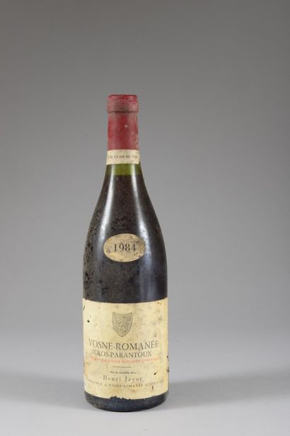 null 1 bouteille VOSNE-ROMANÉE "Cros-Parantoux 1er cru", Henri Jayer 1984 (ela, ...