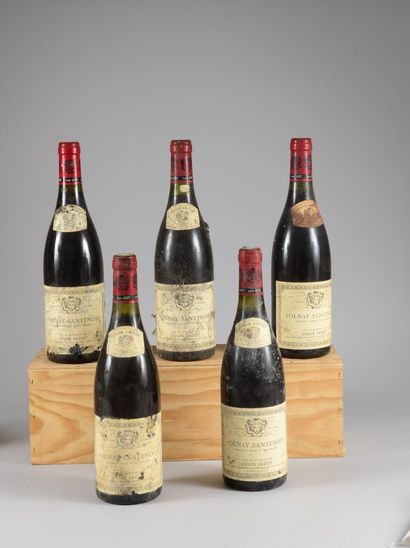 null 5 bottles VOLNAY "Santenots 1er cru", L. Jadot 1990 (ea, ett)