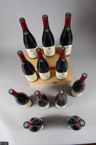 null 12 bouteilles ÉCHEZEAUX, Emmanuel Rouget 2014 (etls, 1 et, 2 elt, contre-étiquettes...