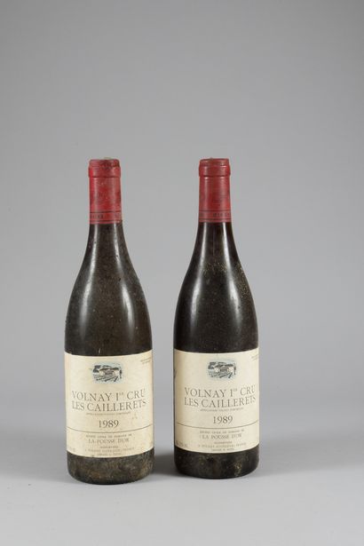 null 2 bouteilles VOLNAY "Les Caillerets 1er cru", La Pousse d'Or 1989 (elt, ela...