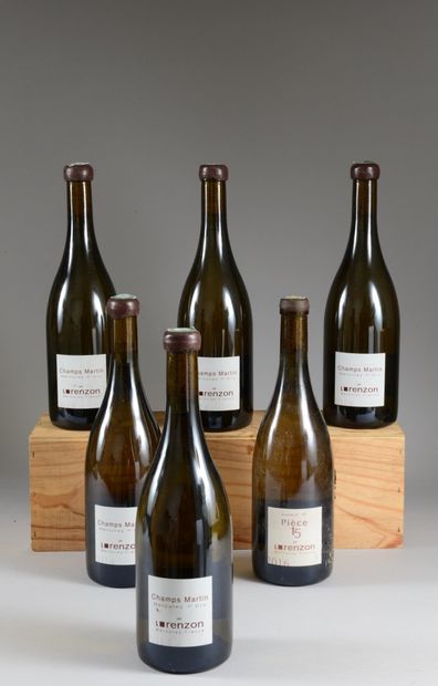 null 6 bouteilles MERCUREY "Champs Martin 1er cru", Lorenzon 2014 (sauf 1 "Pièce...