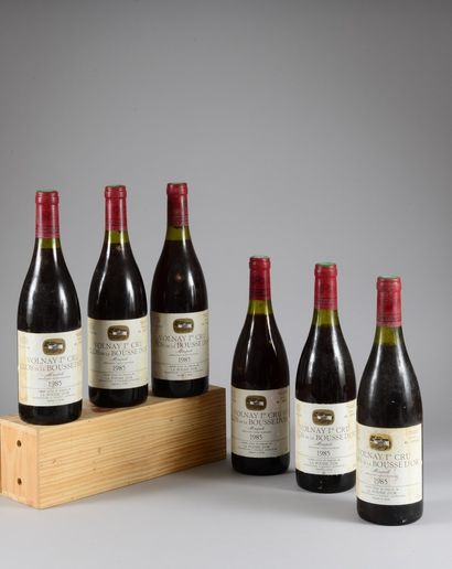 null 6 bouteilles VOLNAY "Clos de la Bousse d'Or 1er cru", La Pousse d'Or 1985 (et,...