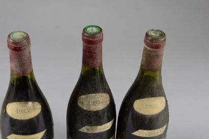 null 3 bouteilles VOSNE-ROMANÉE "Cros-Parantoux 1er cru", Henri Jayer 1985 (es, légèrement...
