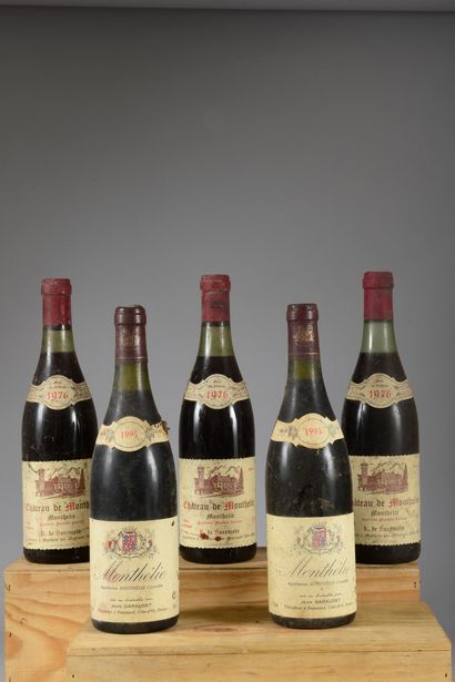 5 bouteilles MONTHELIE (2 Suremain 1976,...