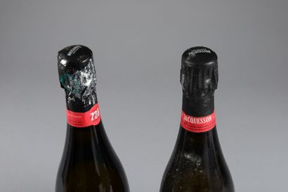 null 2 bottles CHAMPAGNE "Dégorgement tardif", Jacquesson (elt; 1 "736", 1 "734"...