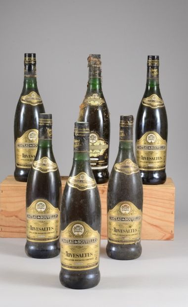 null 6 bouteilles RIVESALTES Château de Nouvelles 1976 (sauf 1 "Royal")