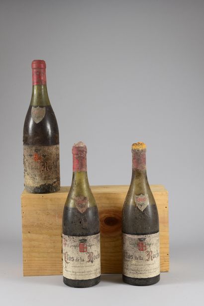 3 bouteilles CLOS DE LA ROCHE, Armand Rousseau...