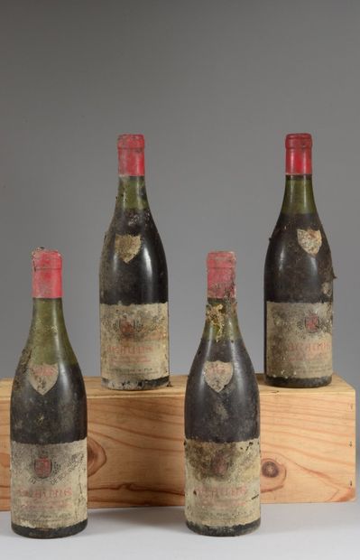 null 4 bouteilles BEAUNE "Cent-Vignes 1er cru", Rapet 1959 (es, ett, ela, 1 TLB,...