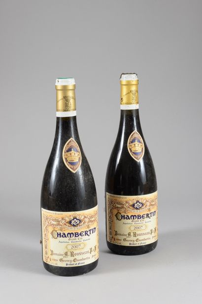 2 bouteilles CHAMBERTIN, Armand Rousseau...