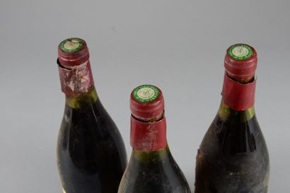 null 3 bouteilles ÉCHEZEAUX, Henri Jayer 1981 (eta, macarons absents ou peu lisibles,...