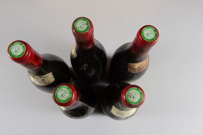 null 5 bouteilles VOLNAY "Santenots 1er cru", L. Jadot 1990 (ea, ett)