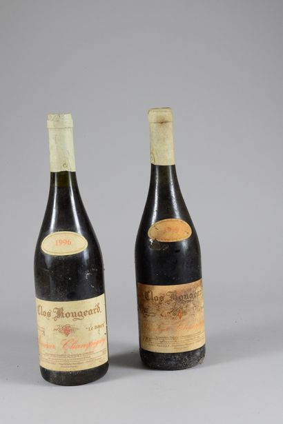 null 2 bottles SAUMUR CHAMPIGNY "Le Bourg", Clos Rougeard 1996 (1 and, 1 ett,