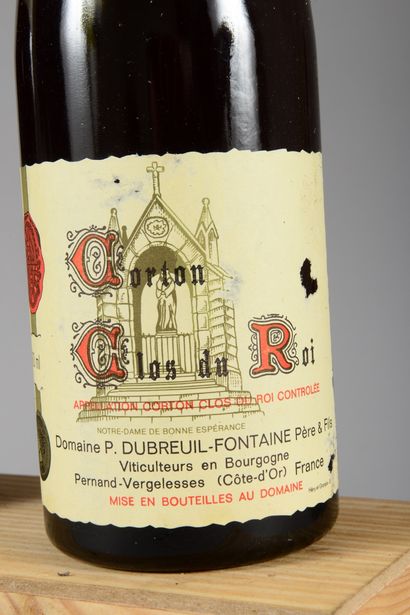 null 2 bottles CORTON "Clos du Roi", Dubreuil-Fontaine 1985 (1 ela)