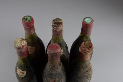 null 5 bouteilles NUITS-ST-GEORGES "Les Vaucrains 1er cru",, Jean Confuron 1969 (es,...