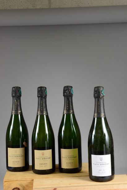 null 4 bouteilles CHAMPAGNE Pascal Agrapart (2 "Avizoise": elt; 1 "Complantée"; 1...