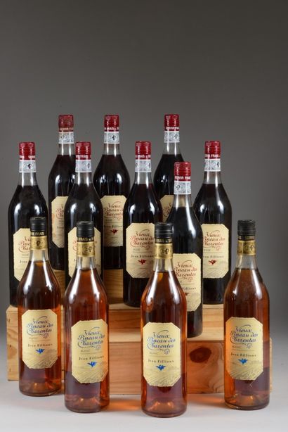 null 12 bouteilles PINEAU DES CHARENTES "vieux", Jean Fillioux (8 rosé, 4 blanc)