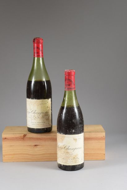 null 2 bouteilles VOLNAY "Champans 1er cru", H. de Montille 1978 (es, et, 1 MB, 1...