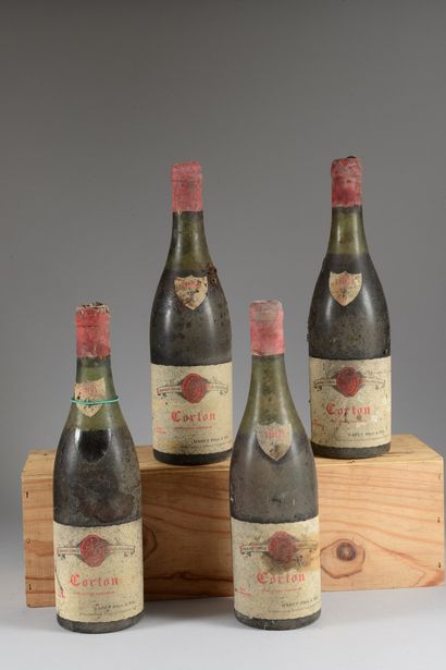 4 bouteilles CORTON Rapet 1961 (es, ela,...