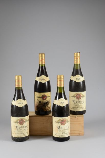 null 4 bottles VOLNAY "Clos des Chênes 1er cru", Michel Lafarge 1990 (et, 3 ela,...