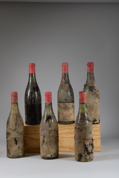 6 bouteilles BEAUNE Rapet 1962 (ets ou SE,...
