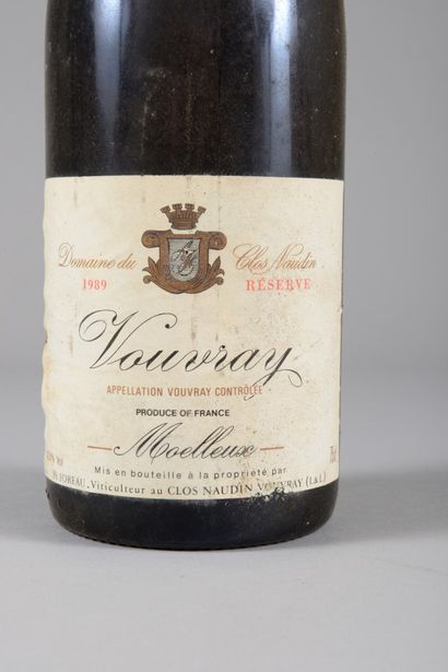 null 1 bouteille VOUVRAY "moëlleux réserve", Foreau 1989 (es, elt)