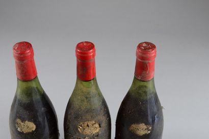 null 3 bouteilles VOSNE-ROMANÉE "Les Brûlées 1er cru", Henri Jayer 1979 (eta, 2 LB,...