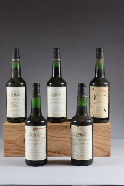 null 5 bouteilles BANYULS "Vin Doux Naturel", Castell des Hospices 1985 (es, et,...