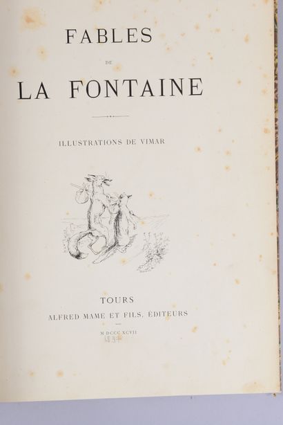 null Fables de la Fontaine, very beautiful illustrations by Vimar (photo of an illustration)...