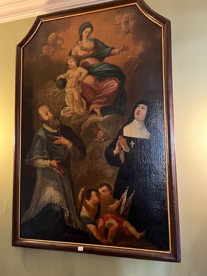Vierge à l'enfant avec Saint François de...