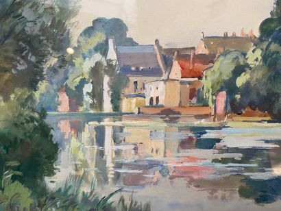 null Marcel PARTURIER (1901-1976)

Champs sur Yonne

Gouache, 
Signée en bas à droite,...