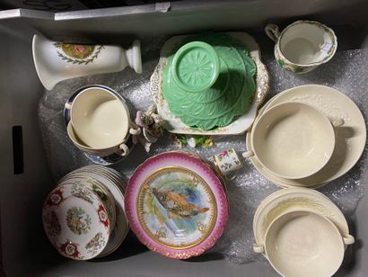 null Manettes de céramiques dont service de porcelaine anglaise, assiettes, partie...