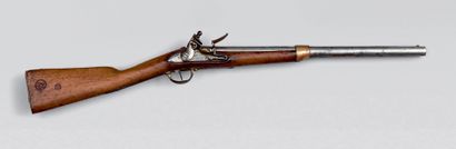 null Mousqueton de cavalerie à silex, modèle 1816/1822, canon à pans puis rond, poinçonné...