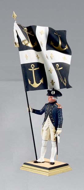 Régiment des ports, 1775, porte-drapeau de...