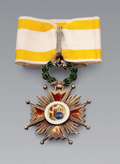 Croix de commandeur de l'ordre d'Isabelle...