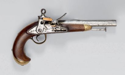 Rare pistolet de cavalerie espagnol à silex...