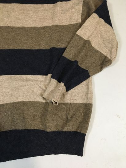 null CERRUTTI 1881 for Men
Navy and beige striped wool sweater. Size M.