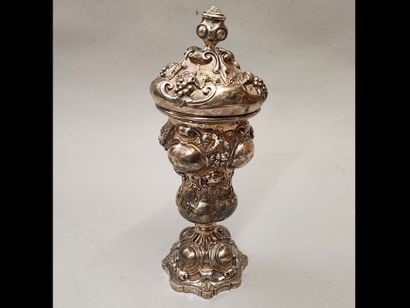 null Silver POKAL CUP (800). Vienna (Austria), circa 1860. Contoured base, swollen...