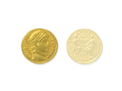 null CONSTANCE II (324-361). Solidus. Antioch. 3,99 g. His head diademed on the right....
