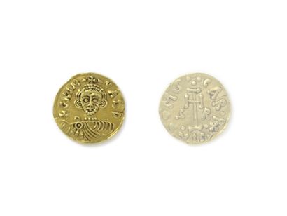 null ITALY, Benevento: Charlemagne and Grimoald III (788-806). Tremissis. 1,26 g....