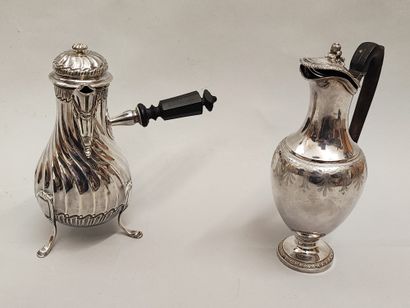 null Set of two coffee makers including : Silver CAFETIERE (950). Paris, ap. 1838...