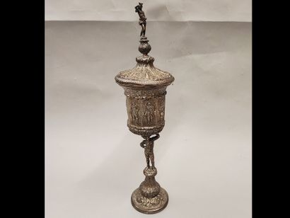 null Silver POKAL CUP (800), foreign work (Poland?), 19th century. Gilt silver interior....