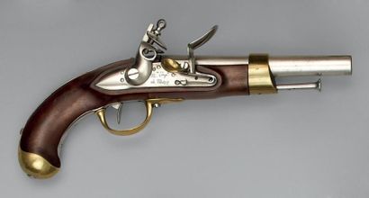 null Pistolet de cavalerie à silex modèle an IX/an XIII, canon poinçonné: "1812"...