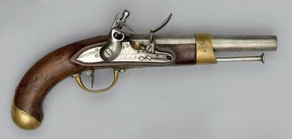 null Pistolet de cavalerie à silex modèle an XIII, canon poinçonné: "B", "1813" et...