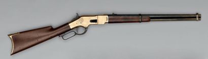 null Carabine Winchester modèle 1866, canon rond de 20 ", rebleui, marqué: "WINCHESTER'S...