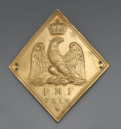 null Plaque de shako losangée, modèle 1806 de l'École spéciale impériale militaire...