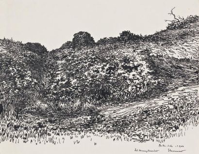 Edouard-Louis HENRY-BAUDOT (1871-1953) Réunion de quatre dessins Stavanest à Belle-Îsle,...