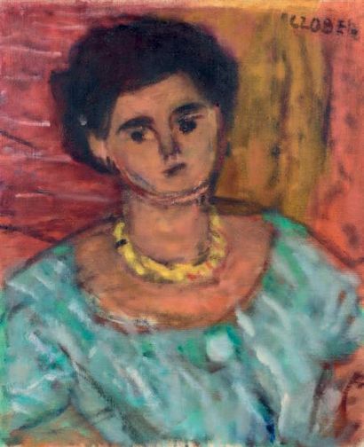 Béla Adalbert CZÓBEL (1883-1976) * The Yellow Necklace, 1958
Oil on canvas, signed...